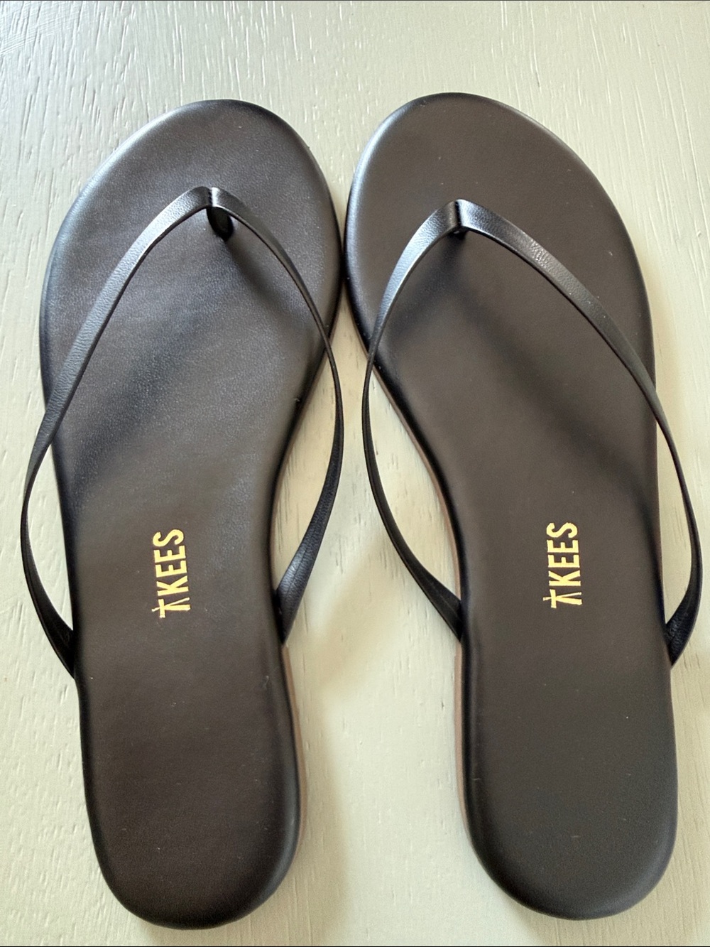Brand New! TKEES Black Vegan Lily Slides